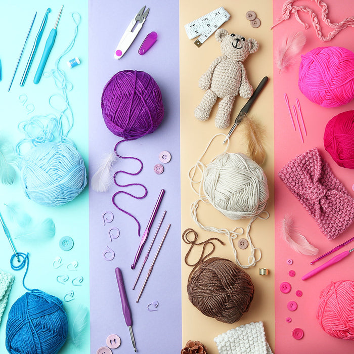 CraftBud™ 73 Piece Crochet Kit with Crochet Hooks Yarn Set