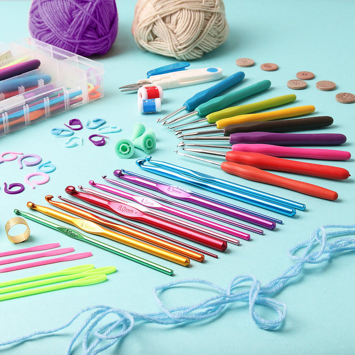CraftBud™ 73 Piece Crochet Kit with Crochet Hooks Yarn Set
