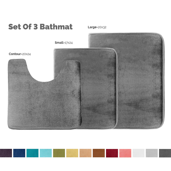 Clara Clark™ 3-Piece Bathmat Set