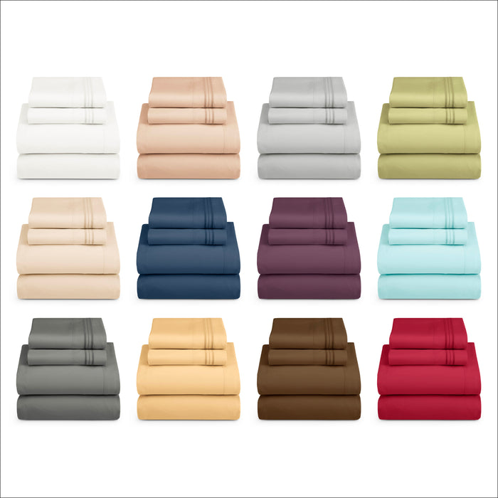 Clara Clark™ 1500 Series 4-Piece Bed Sheet Set