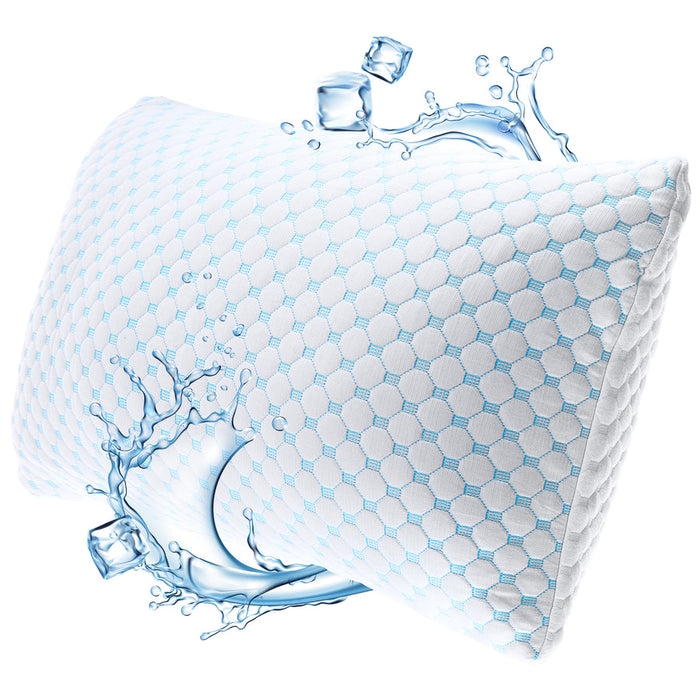 Clara Cark™ Ice Silk and Gel Infused Memory Foam Pillow