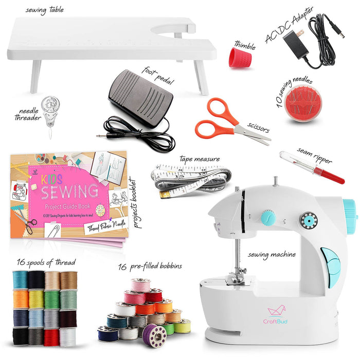 CraftBud™ 48 PC Dual Speed Portable Sewing Machine