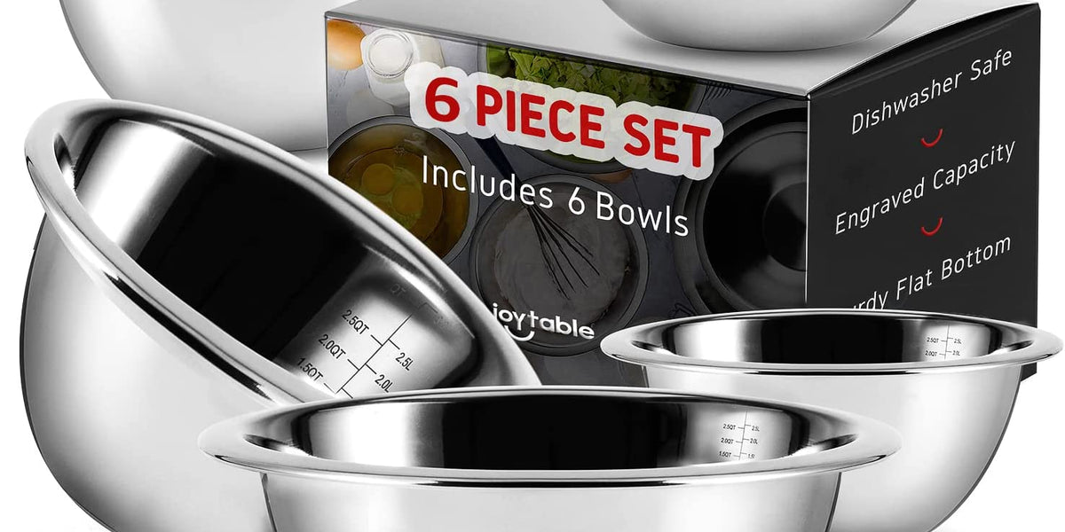 Stainless Steel Nesting Mixing Bowls with Airtight Lids Set of 5 - 0.75  Quart + 1 Quart + 1.5 Quart + 3 Quart + 5 Quart ()