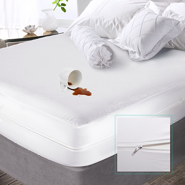 Waterproof Fitted Mattress Cover Pad Non-slip Bed Sheet Protector Topper US