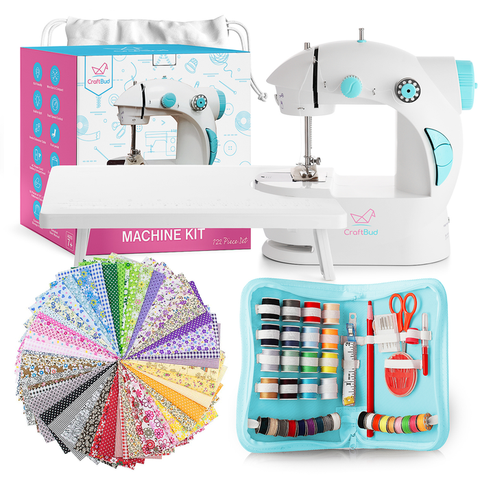 CraftBud Kids Mini Sewing Machine 122 PC Kit Case of 10
